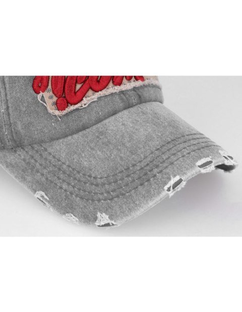 Czapka z daszkiem jeans ACTION szara Czapka z daszkiem jeans ACTION szara