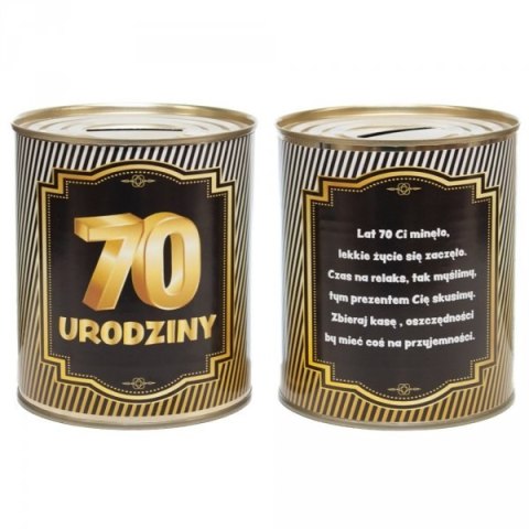 Skarbonka metalowa urodzinowa 70 Skarbonka metalowa urodzinowa 70