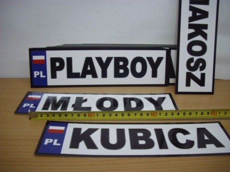 Tablice rejestracyjne KSYWY 40szt. Tablice rejestracyjne KSYWY 40szt.