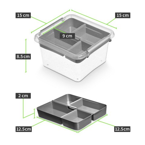 Pojemnik pudełko kosz organizer na drobiazgi 1,15l Pojemnik pudełko kosz organizer na drobiazgi 1,15l