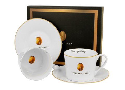 Filiżanki ze spodkami 230ml komplet 2szt. COFFEE TIME 2 Filiżanki ze spodkami 230ml komplet 2szt. COFFEE TIME 2