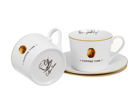 Filiżanki ze spodkami 230ml komplet 2szt. COFFEE TIME 2 Filiżanki ze spodkami 230ml komplet 2szt. COFFEE TIME 2