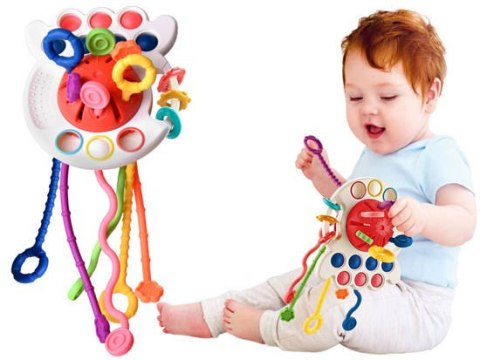 Interaktywna zabawka sensoryczna 4w1 gryzak | ZA4274 Interaktywna zabawka sensoryczna 4w1 gryzak | ZA4274