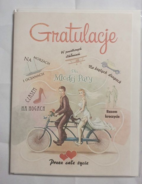 Karnet GRATULACJE DLA MŁODEJ PARY SV 14 Karnet GRATULACJE DLA MŁODEJ PARY SV 14