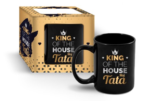 Kubek 300ml czarny King of the house Tata Kubek 300ml czarny King of the house Tata