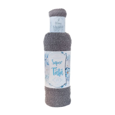 Ręcznik szary butelka z haftem "Super Tata" | 1RBUT Ręcznik szary butelka z haftem "Super Tata" | 1RBUT