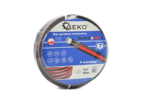 Wąż ogrodowy wzmacniany BLACK&RED 1/2" 50m G37501 Wąż ogrodowy wzmacniany BLACK&RED 1/2" 50m G37501