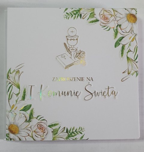 Zaproszenia na Komunię Świętą 10 szt. Nr.009 Zaproszenia na Komunię Świętą 10 szt. Nr.009