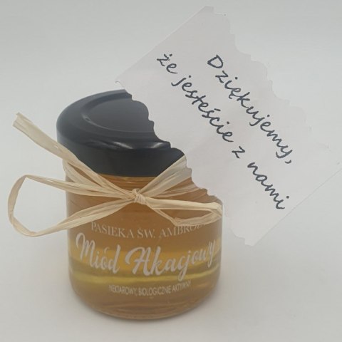 Miód mini z karteczką " Dziękujemy .. " Miód mini z karteczką " Dziękujemy .. "