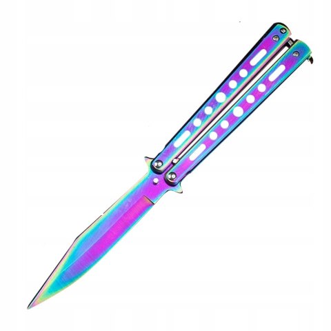 Nóż motylek tęczowy nóż motylkowy rainbow ostry fade 22,5cm 1372 Nóż motylek tęczowy nóż motylkowy rainbow ostry fade 22,5cm 1372