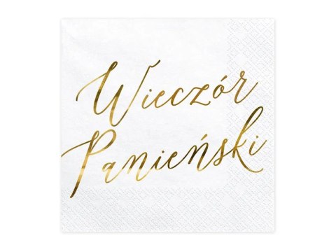 Serwetki Wieczór panieński, biały, 33x33cm 20 szt . SP33-91-019ME Serwetki Wieczór panieński, biały, 33x33cm 20 szt . SP33-91-019ME