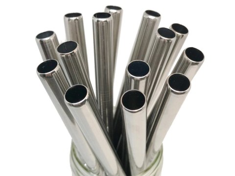 Słomki rurki wielorazowe metalowe eko x10 czyścik Słomki rurki wielorazowe metalowe eko x10 czyścik