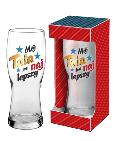 Szklanka do piwa 500ml Mój Tata jest najlepszy Szklanka do piwa 500ml Mój Tata jest najlepszy