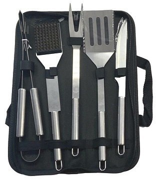 Sztućce do grilla 5szt w etui Sztućce do grilla 5szt w etui