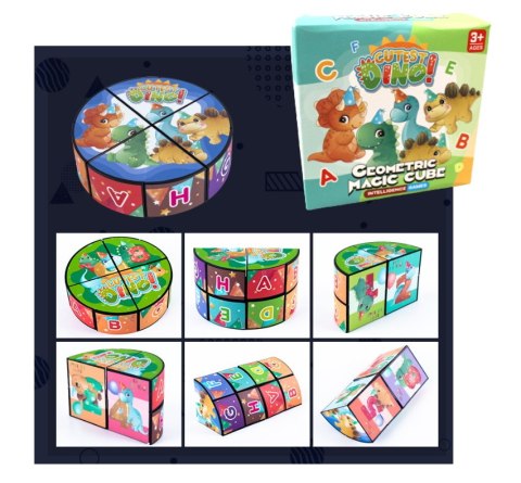 Układanka logiczna kostka DINOZAUR LITERY 10cm | NT6664 Układanka logiczna kostka DINOZAUR LITERY 10cm | NT6664