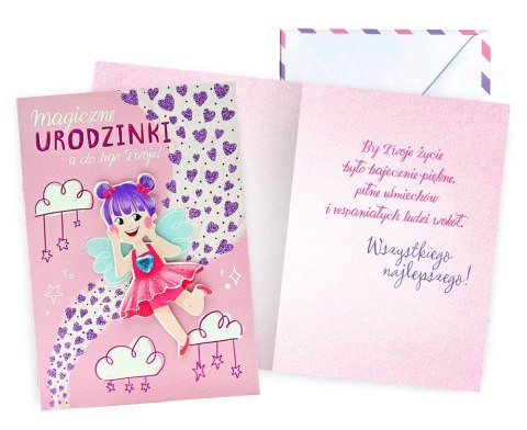 Karnet Urodziny dziecięce wróżka | DK-1032 Karnet Urodziny dziecięce wróżka | DK-1032