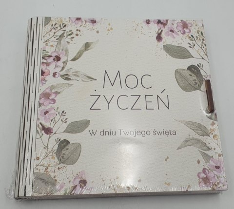 Kasetka pudełko 14 x 14cm MOC ŻYCZEŃ W DNIU TWOJEGO ŚWIĘTA Kasetka pudełko 14 x 14cm MOC ŻYCZEŃ W DNIU TWOJEGO ŚWIĘTA