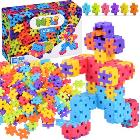 Klocki WAFLE Meli Basic 150 elementów Pink 50020 Klocki WAFLE Meli Basic 150 elementów Pink 50020