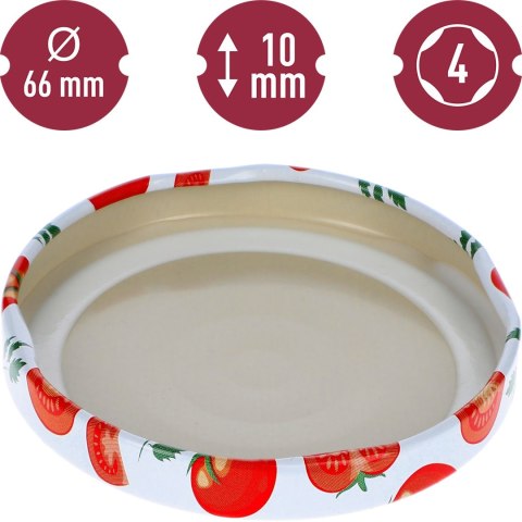 Zakrętka fi 66/4 w pomidory 10szt. Zakrętka fi 66/4 w pomidory 10szt.