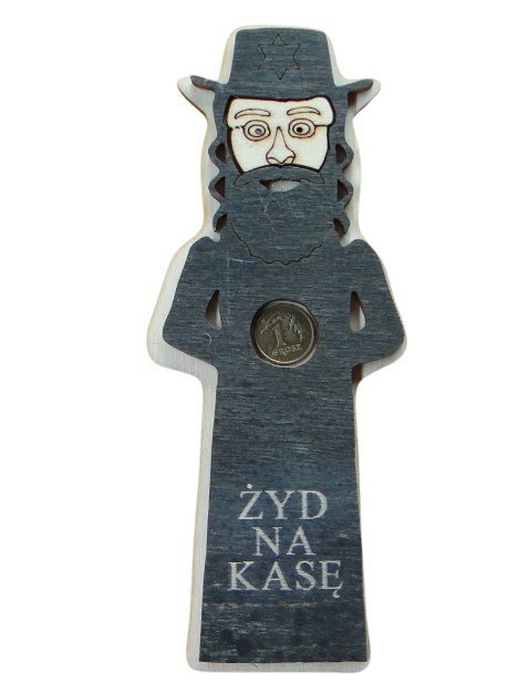 Żyd na kasę - figurka magnes 10 x 4 cm. (P299) Żyd na kasę - figurka magnes 10 x 4 cm. (P299)