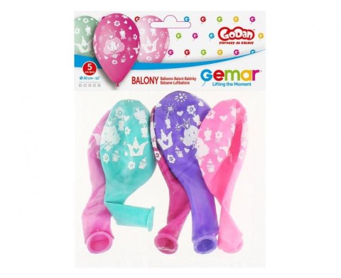 Balony 5szt KSIĘŻNICZKI 12'' GD-KS1 Balony 5szt KSIĘŻNICZKI 12'' GD-KS1