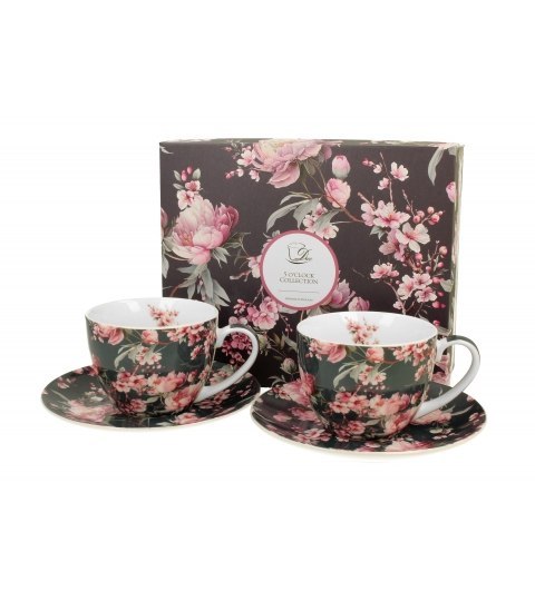 Komplet filiżanek ze spodkami 250ml NOEMI BLACK Komplet filiżanek ze spodkami 250ml NOEMI BLACK
