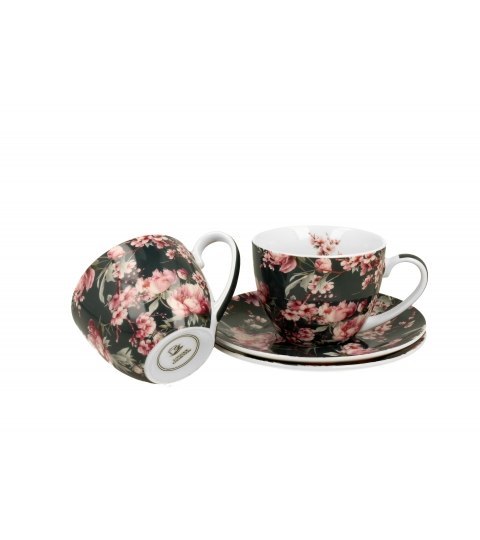 Komplet filiżanek ze spodkami 250ml NOEMI BLACK Komplet filiżanek ze spodkami 250ml NOEMI BLACK