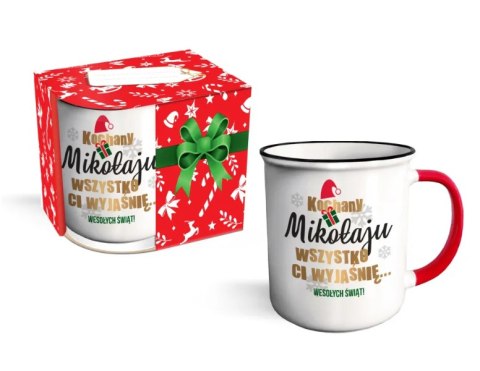 Kubek 400ml garnuszek - Kochany Mikołaju... Wesołych Świąt! Kubek 400ml garnuszek - Kochany Mikołaju... Wesołych Świąt!