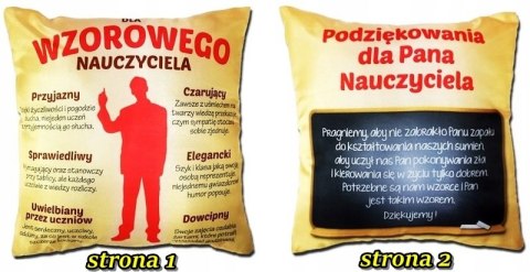 Poduszka Wzorowego Nauczyciela 35x35 cm S129 Poduszka Wzorowego Nauczyciela 35x35 cm S129