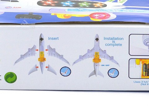 Samolot na baterie światło 3D muzyka Samolot na baterie światło 3D muzyka