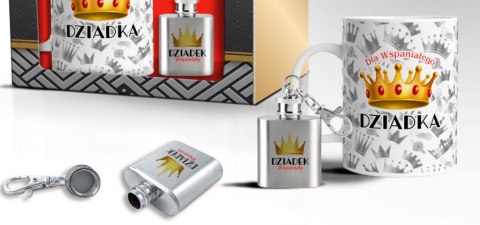 Kubek + mini piersiówka Dla wspaniałego Dziadka Kubek + mini piersiówka Dla wspaniałego Dziadka