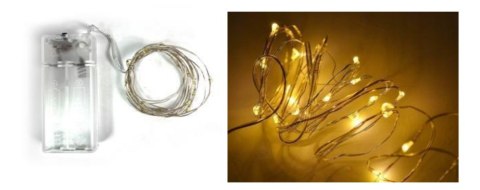 Lampka druciki 20 led na baterie ciepłe światło 2m 25szt. | Q230321021 Lampka druciki 20 led na baterie ciepłe światło 2m 25szt. | Q230321021