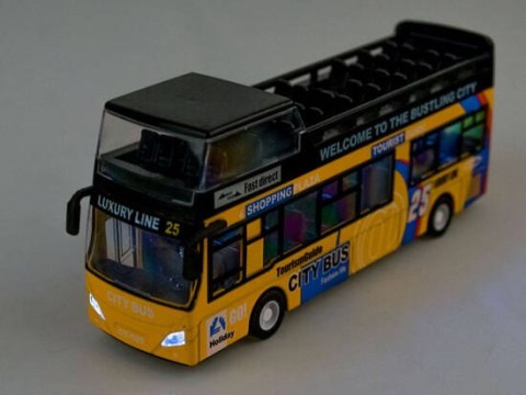 Metalowy AUTOBUS piętrus otwierane drzwi | ZA2094 ZO Metalowy AUTOBUS piętrus otwierane drzwi | ZA2094 ZO