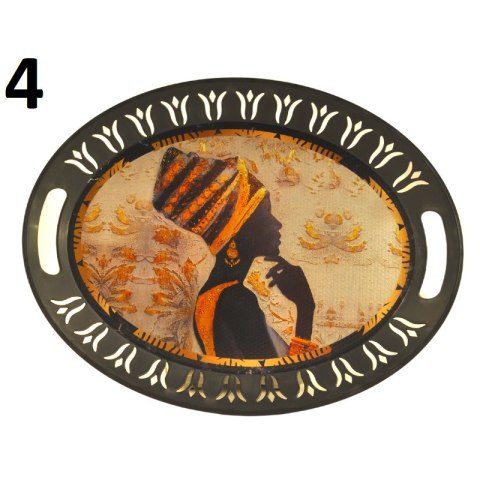 Owalna taca dekoracyjna plastikowa 42,5x32,5cm Owalna taca dekoracyjna plastikowa 42,5x32,5cm