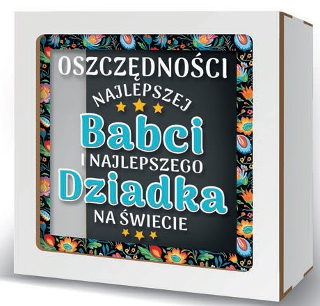 Skarbonka 17,5 x 17,5cm Najlepsza Babcia i najlepszy Dziadek na świecie Skarbonka 17,5 x 17,5cm Najlepsza Babcia i najlepszy Dziadek na świecie