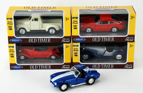 Auto metalowe WELLY 1:34 OLD TIMER Auto metalowe WELLY 1:34 OLD TIMER