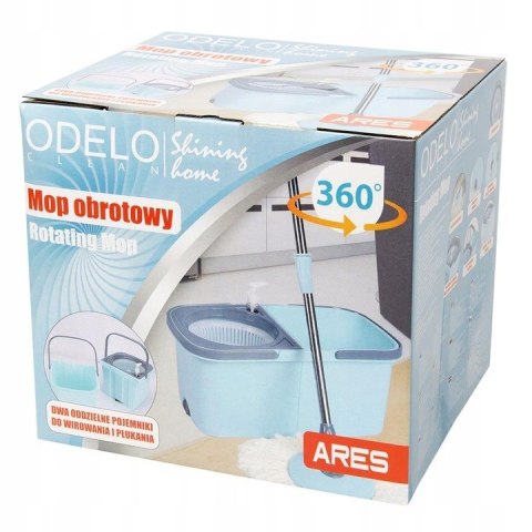 Mop obrotowy rotacyjny 360 spin turbo wiadro nakładka zestaw ODELO ARES OD2194 Mop obrotowy rotacyjny 360 spin turbo wiadro nakładka zestaw ODELO ARES OD2194