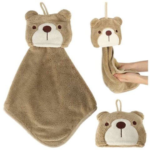 Ręcznik ręczniczek do rąk dla dzieci do przedszkola 42 x 25cm BRĄZOWY MIŚ KX4527 Ręcznik ręczniczek do rąk dla dzieci do przedszkola 42 x 25cm BRĄZOWY MIŚ KX4527