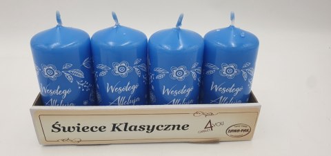 Świeca 4szt. WESOŁEGO ALLELUJA WL50100A NIEBIESKI KASZUB B29 Świeca 4szt. WESOŁEGO ALLELUJA WL50100A NIEBIESKI KASZUB B29