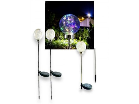 Lampa solarna ogrodowa kula RGB - 2szt. 6010 Lampa solarna ogrodowa kula RGB - 2szt. 6010