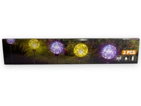 Lampa solarna ogrodowa kula RGB - 2szt. 6010 Lampa solarna ogrodowa kula RGB - 2szt. 6010
