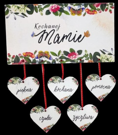 Zawieszka z sercami 24 x 26cm MAMA KWIATY Zawieszka z sercami 24 x 26cm MAMA KWIATY