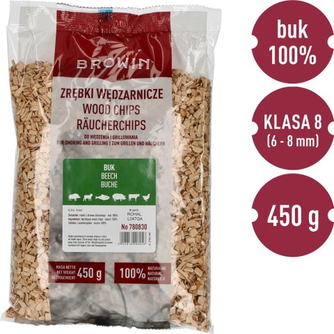Zrębki do wędzenia / grillowania, buk, 450 g, kl. 8 | 780830 Zrębki do wędzenia / grillowania, buk, 450 g, kl. 8 | 780830