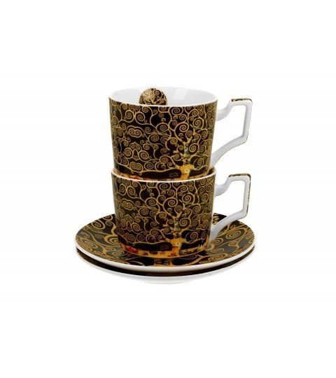 2 filiżanki luxury ze spodkami TREE OF LIFE G Klimt 2 filiżanki luxury ze spodkami TREE OF LIFE G Klimt