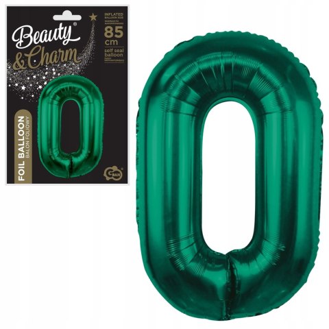 Balon foliowy B&C cyfra 0 zieleń butelkowa 85cm CH-B8B0 Balon foliowy B&C cyfra 0 zieleń butelkowa 85cm CH-B8B0