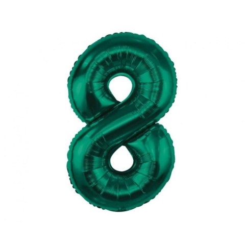 Balon foliowy B&C cyfra 8 zieleń butelkowa 85 cm CH-B8B8 Balon foliowy B&C cyfra 8 zieleń butelkowa 85 cm CH-B8B8