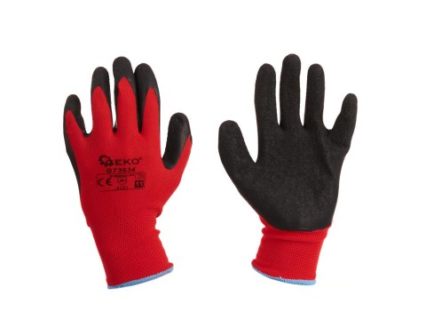 Rękawice ochronne 12par GEKO r.11/latex czerwone G73534 Rękawice ochronne 12par GEKO r.11/latex czerwone G73534