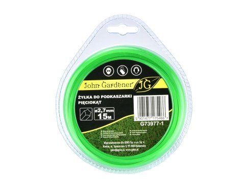 Żyłka do podkaszarki pięciokąt 2,7mm x 15m G73977-1 Żyłka do podkaszarki pięciokąt 2,7mm x 15m G73977-1