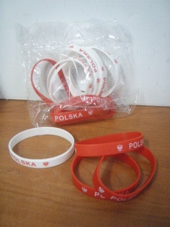 Bransoletka gumowa POLSKA 12szt Bransoletka gumowa POLSKA 12szt