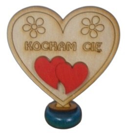 Serce stojące eko Kocham Cię 11,5 x 10,5 Serce stojące eko Kocham Cię 11,5 x 10,5